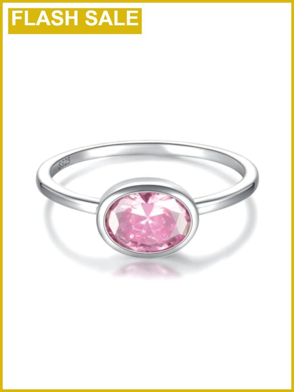 925 Sterling Silver Birthstone Stacking Ring Cubic Zirconia Promise Ring